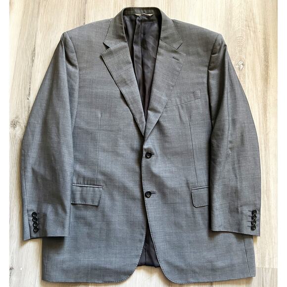 Canali Men’s Sport Coat Blazer Suit Jacket US 48R EU 58 Soft Grey Super 140s EUC